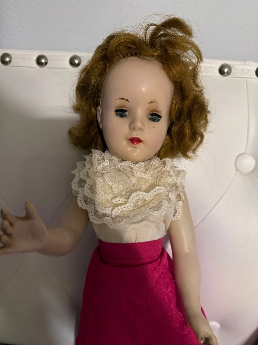 Antique 1950’s Walker Doll 17” American Char co - Picture 2 of 13